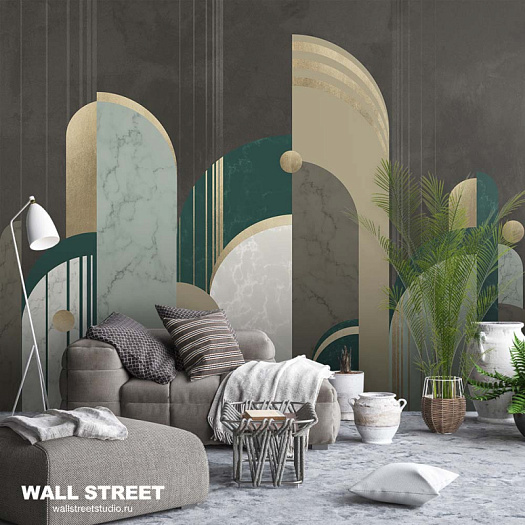 Фотообои в интерьере артикул Deco 2, DECO, Wall street